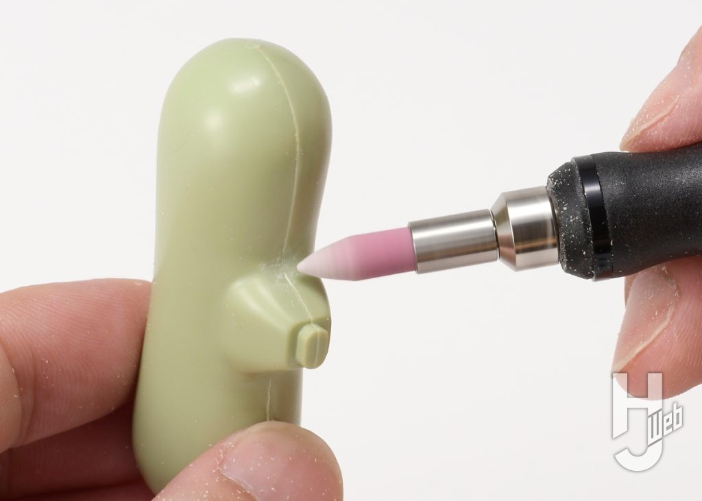 荒目の“鋭角”ブラシを使用している画像
