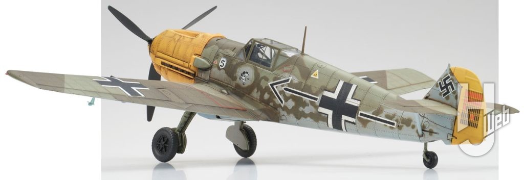 Bf109E　リベット処理と通常塗装の作例　後ろ