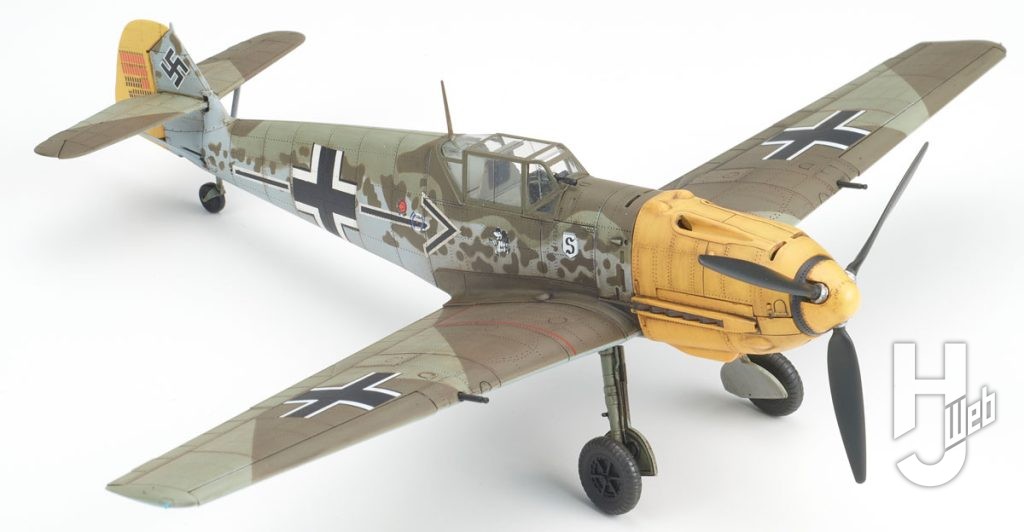 Bf109E　リベット処理と通常塗装の作例　前