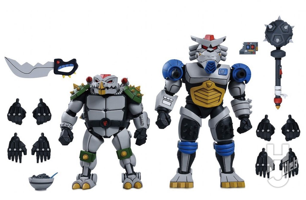 TMNT Cartoon animation/ ロボ トッカ & ラザー 7インチ アクションフィギュア 2PK