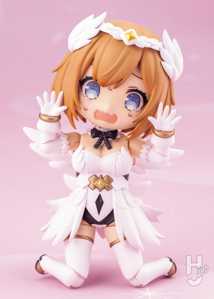 ショップ限定特典フェイスパーツを付けたゆるカナルミティアのプラモデルの画像