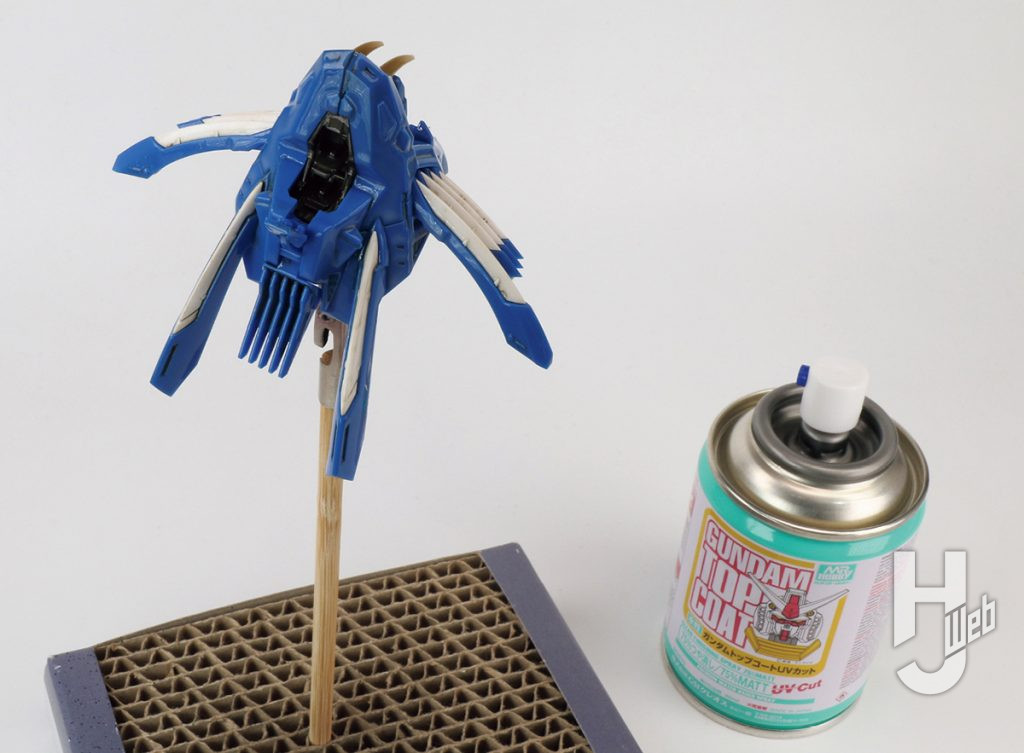 けんたろう製作リアライズ「ブレードライガー」製作途中トップコート塗布