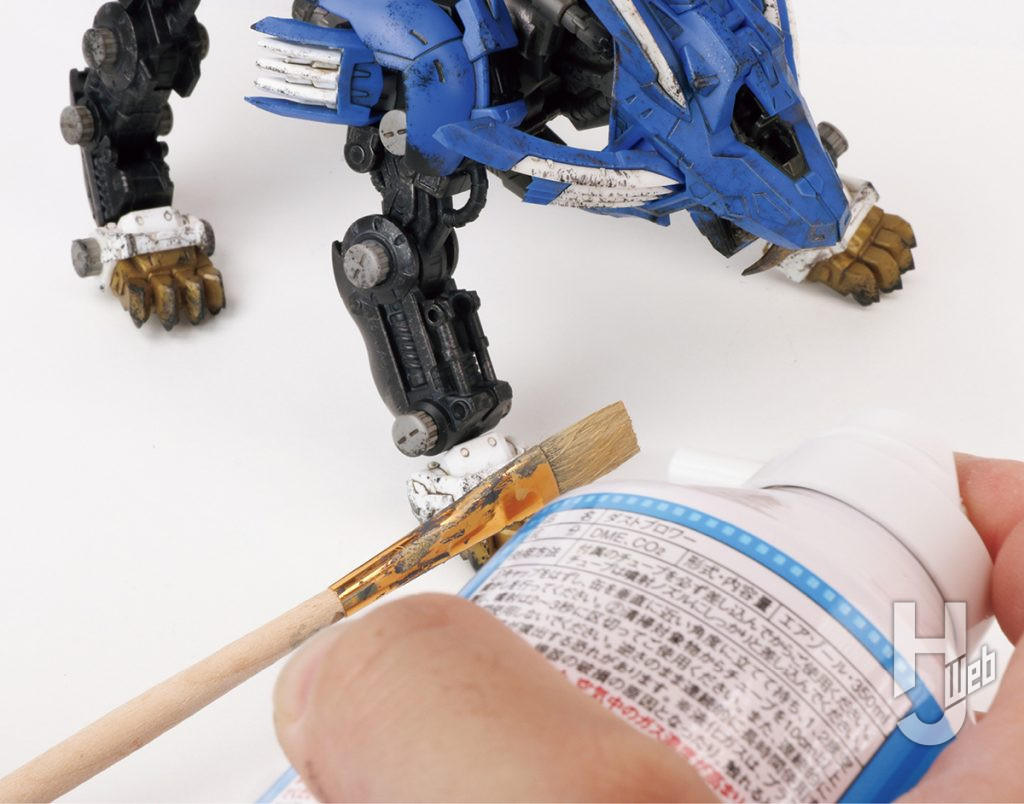 けんたろう製作リアライズ「ブレードライガー」製作途中スパッタリング