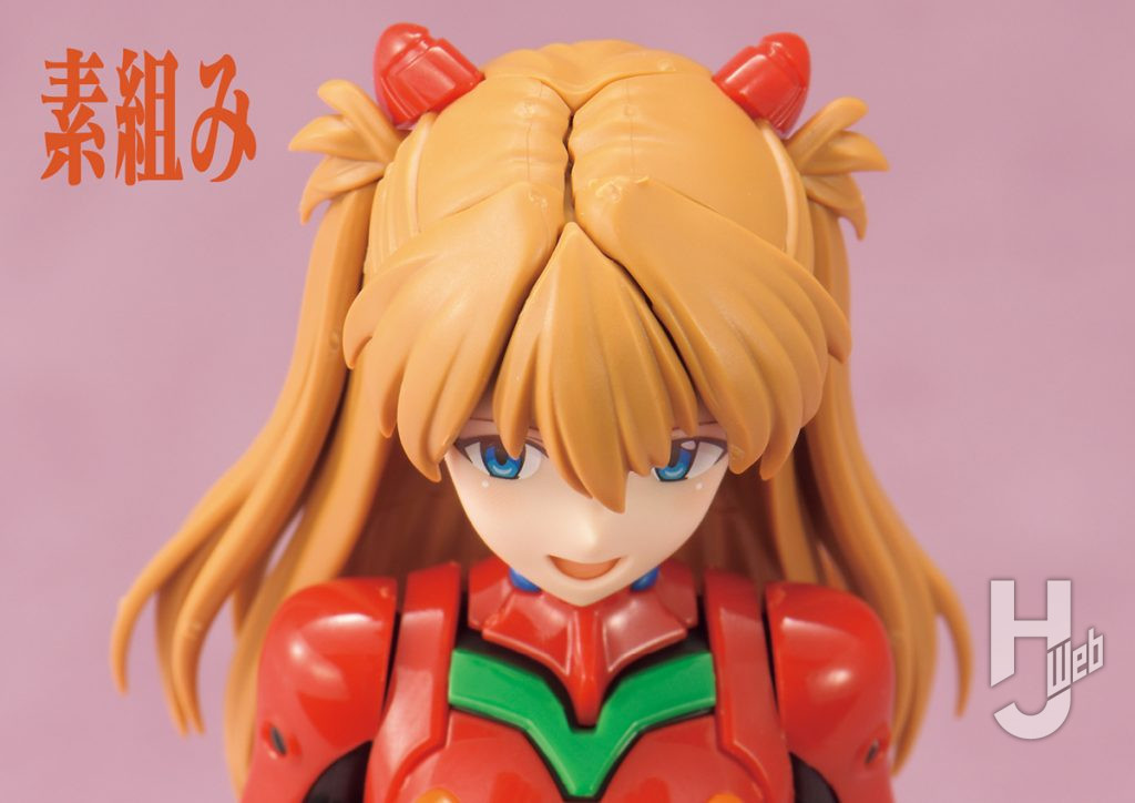 「30MP-式波・アスカ・ラングレー(プラグスーツ)」素組み頭頂部アップ