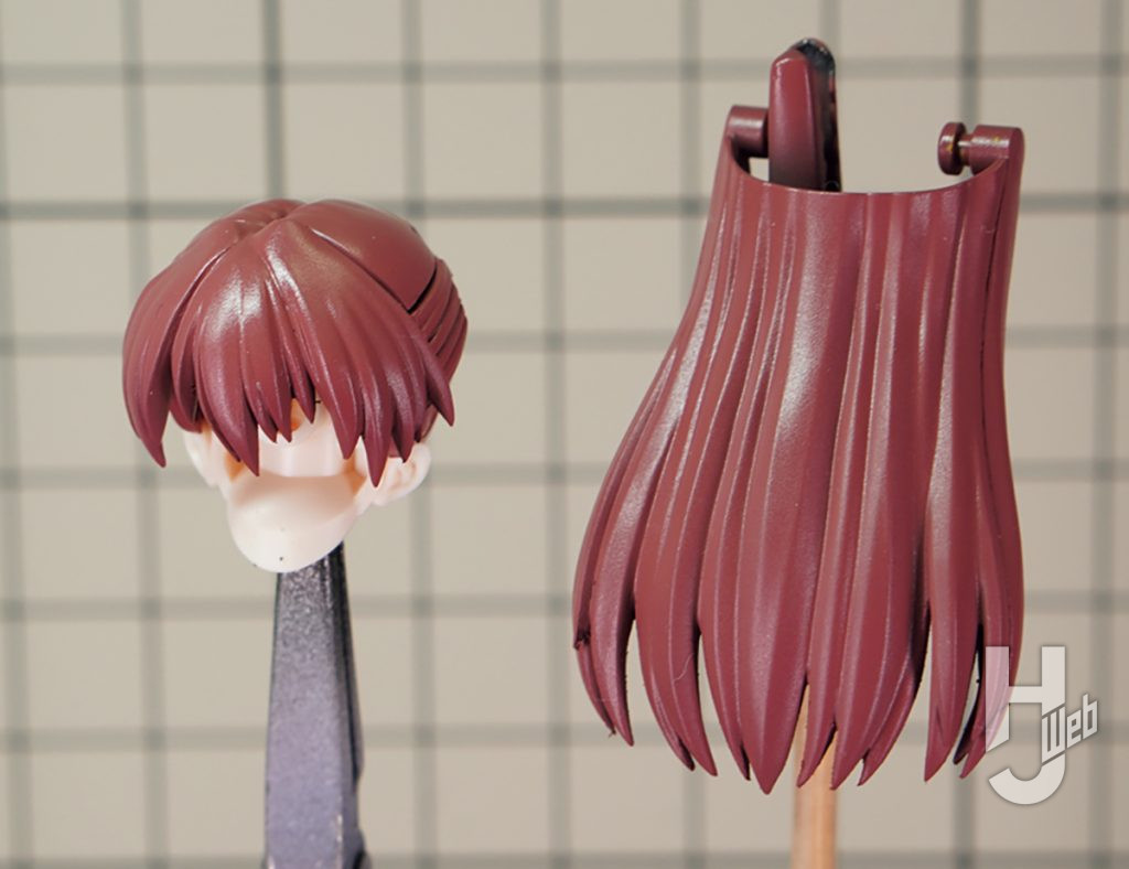 蛮bino!!製作「30MP-式波・アスカ・ラングレー(プラグスーツ)」製作途中髪グラデーション塗装マリブラウン