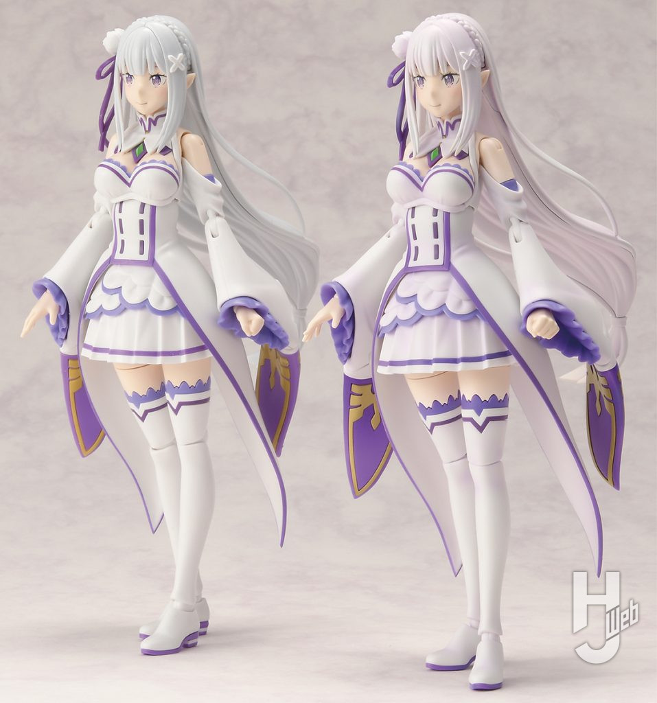 エクレア製作「カドプラ-エミリア」素組み比較