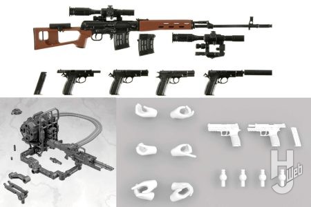 「リトルアーモリー」ガンスリンガー・ガール リコ SVD・Cz75タイプが登場！ほかにもメガミデバイス装備セットマシンガンAや銃の持ち手2（ホワイト）も！【トミーテック】