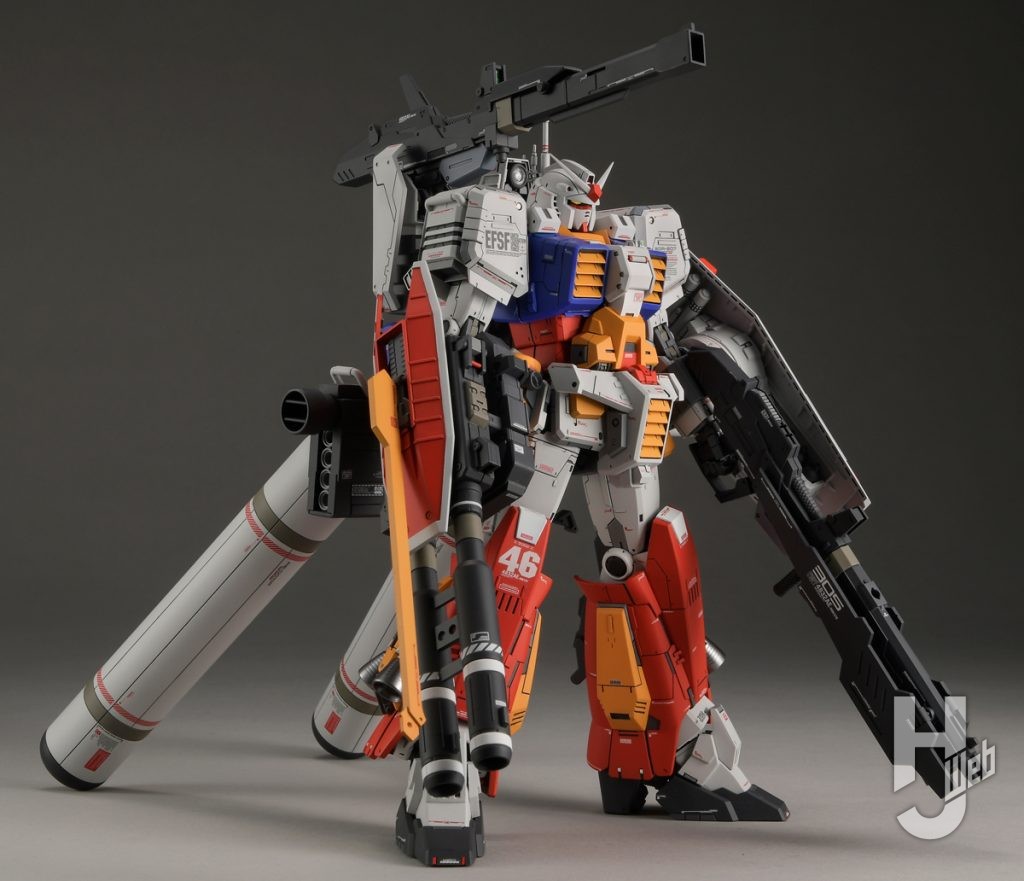 パーフェクトガンダムのプラモデルの全体画像