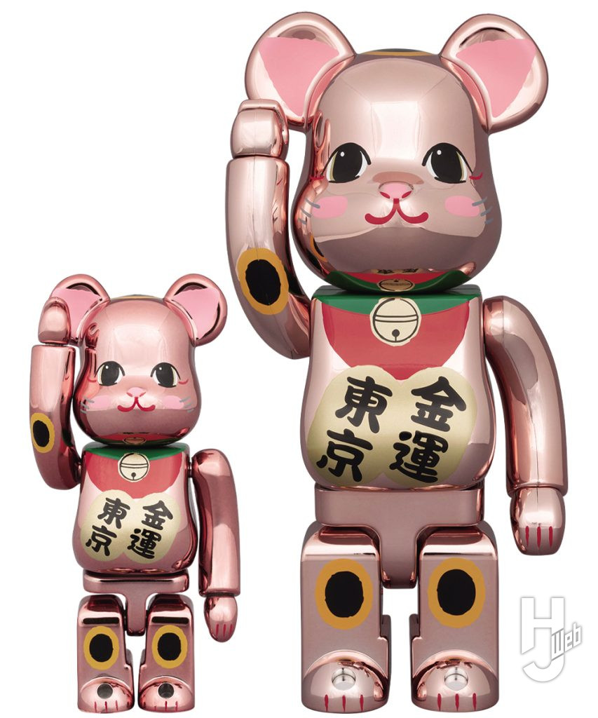 BE@RBRICK 金運・東京 桃金メッキ 100% & 400%