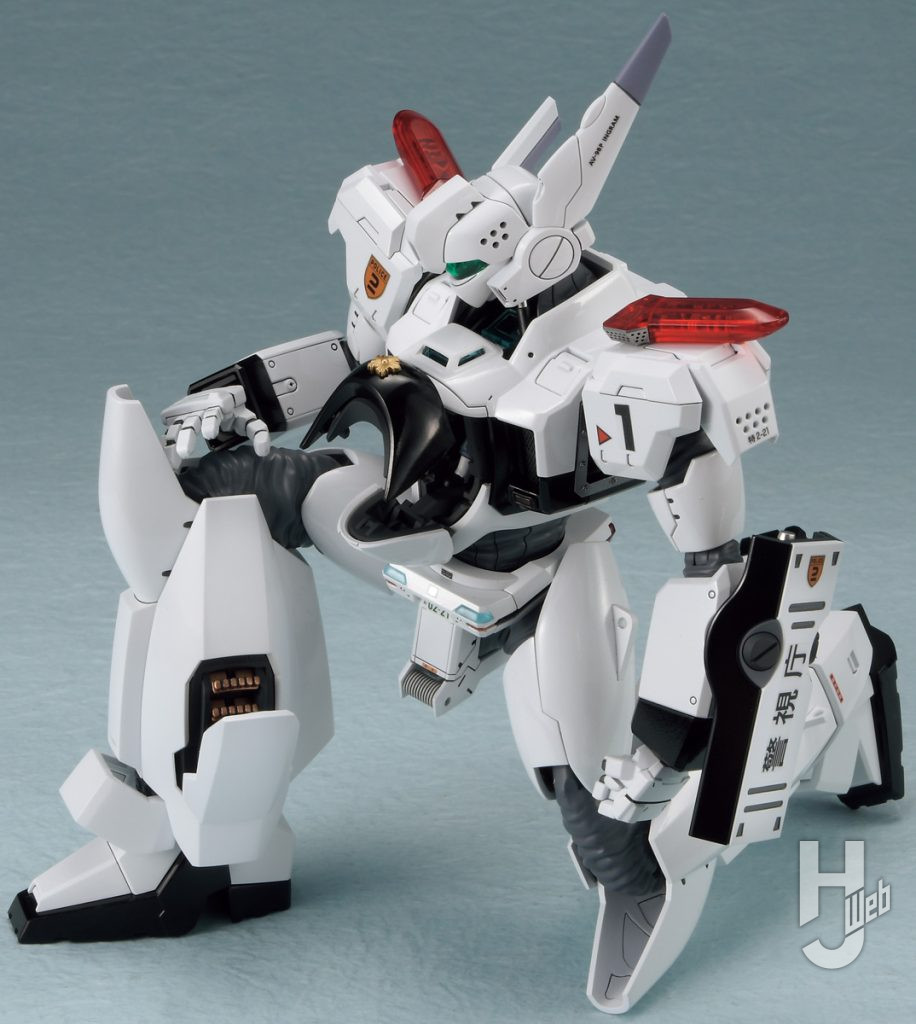 オトカワ製作「AV-98Plus （イングラム・プラス）」両脚のふくらはぎ内側に予備弾丸を収納。ここのハッチ開閉機構もキットは実装