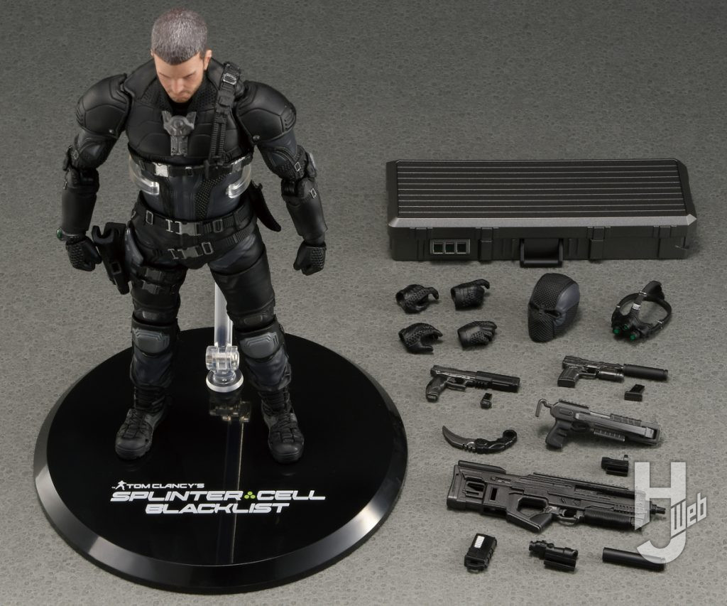 CCSTOYS　FigScriptシリーズ『Splinter Cell』Sam Fisherの内容物一覧の画像