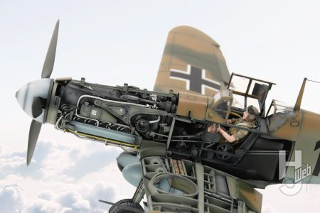 SWSシリーズ最新作「メッサーシュミット Bf 109 G-4」キットレビュー作例！ 内部構造再現の仕様を活かし、エンジンカウルはフルオープン、コクピットと主翼の外板の左側は接着せず仕上げる