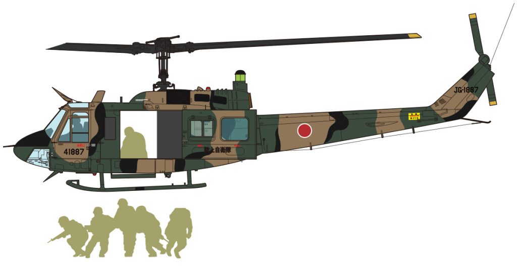 UH-1 J 北部方面隊 第7師団 第7飛行隊 北海道 丘珠駐屯地 乗員イメージ