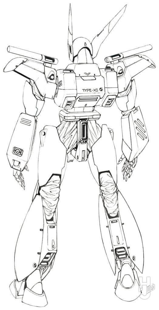 AV-X0 零式デザイン線画背面