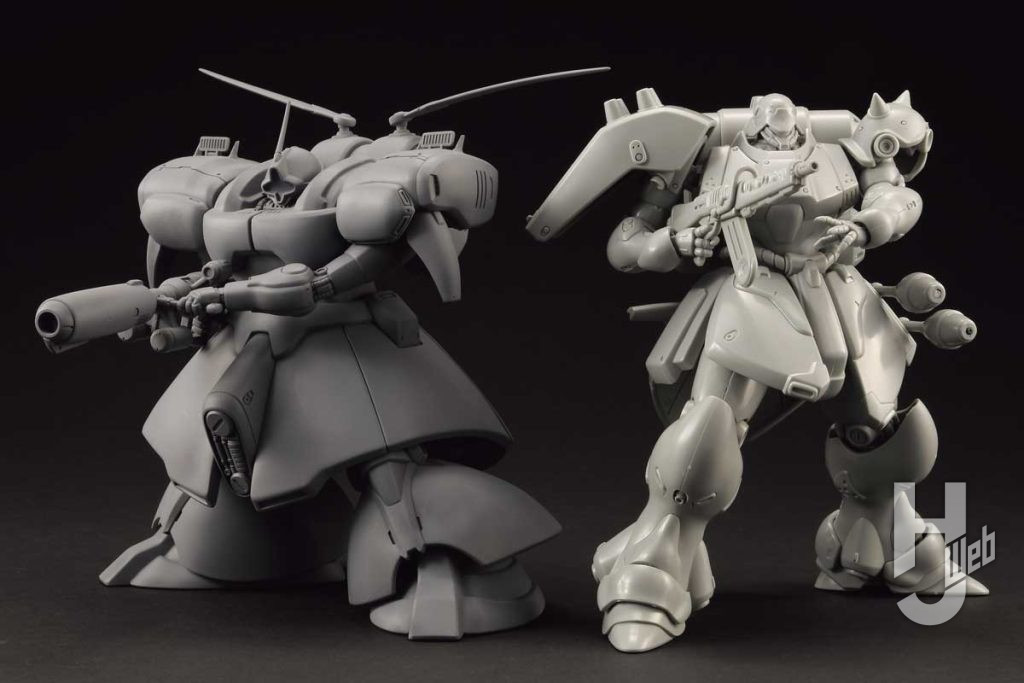 ドワッジとギラ・ドーガのプラモデルの画像