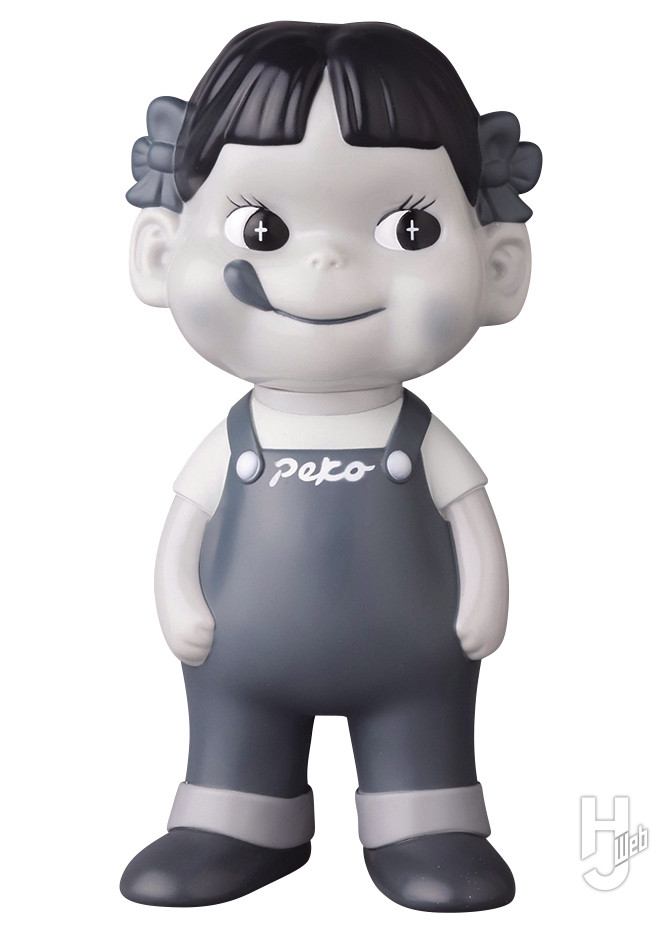 不二家 ソフビコレクション ペコちゃん(白黒)のソフビフィギュアの画像