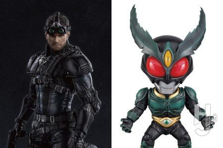 『スプリンターセル』シリーズの主人公「サム・フィッシャー」がアクションフィギュアとなって登場。デフォルメながらも力強いポージングの「仮面ライダーギルス」レジン製キットも発売