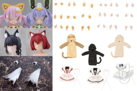 メガミデバイス 「PUNI☆MOFU」用 フェイスセット、「ハンドセット スキンカラーC、D」がラインナップ。「ドレスアップパーツ サイドマント ホワイト Ver.」やタイニークローゼット新作も登場