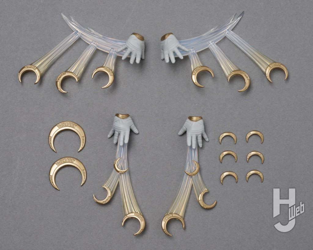 ムーンナイトの可動フィギュアの付属品の画像