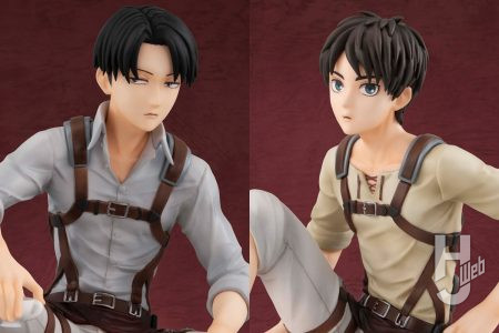 エレン＆リヴァイが「G.E.M. てのひら」シリーズに入団!!調査兵団のジャケットを脱いだリラックスした姿で立体化【進撃の巨人】