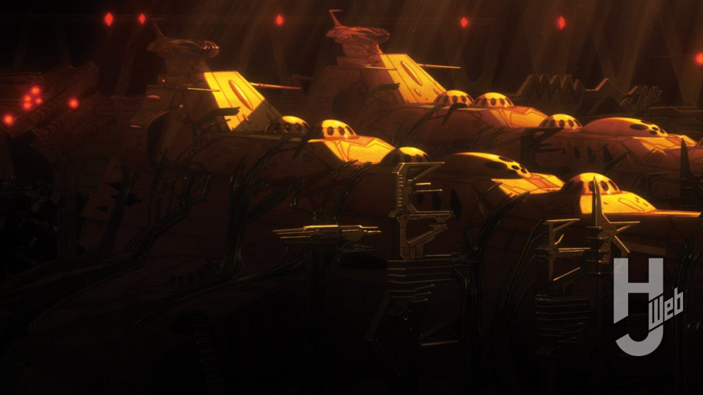 『宇宙戦艦ヤマト3199』シャルバート級航宙戦艦場面カットイスカンダルの遺構