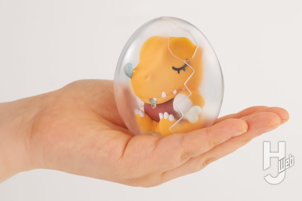 アグモンのフィギュアのてのひらイメージの画像