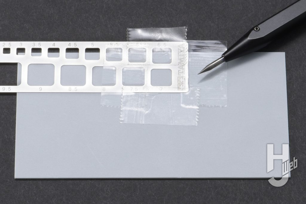 モデリングテンプレート（正方形 1～10mm）の使用時の画像