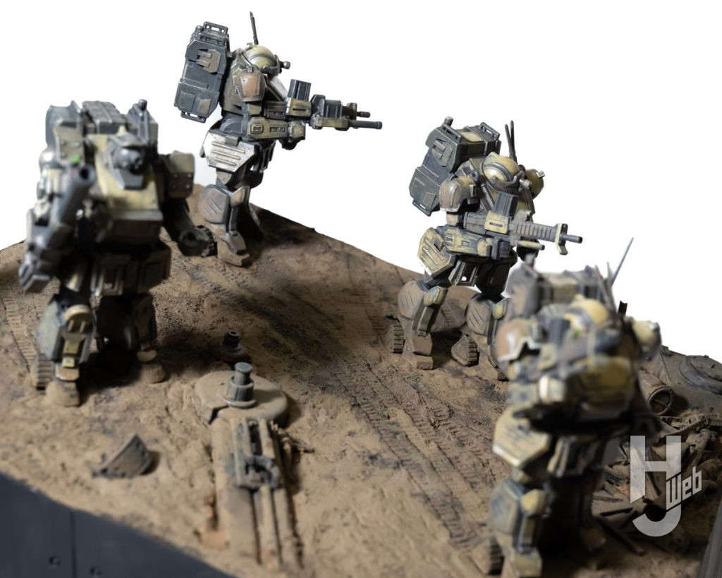 装甲騎兵ボトムズ灰色の魔女のディオラマ作例のアップ画像その3