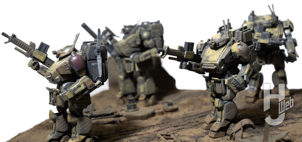 装甲騎兵ボトムズ灰色の魔女のディオラマ作例のアップ画像
