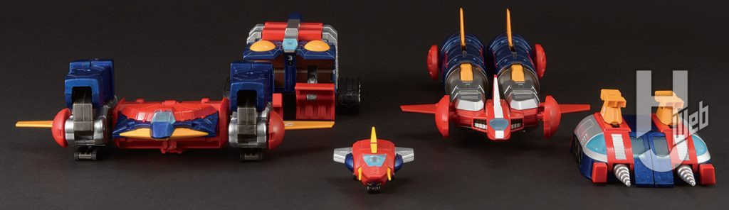 超合金魂 GX-121 コン・バトラーV6、バトルクラッシャー、バトルタンク、バトルジェット、バトルマリン、バトルクラフト。バトルタンク