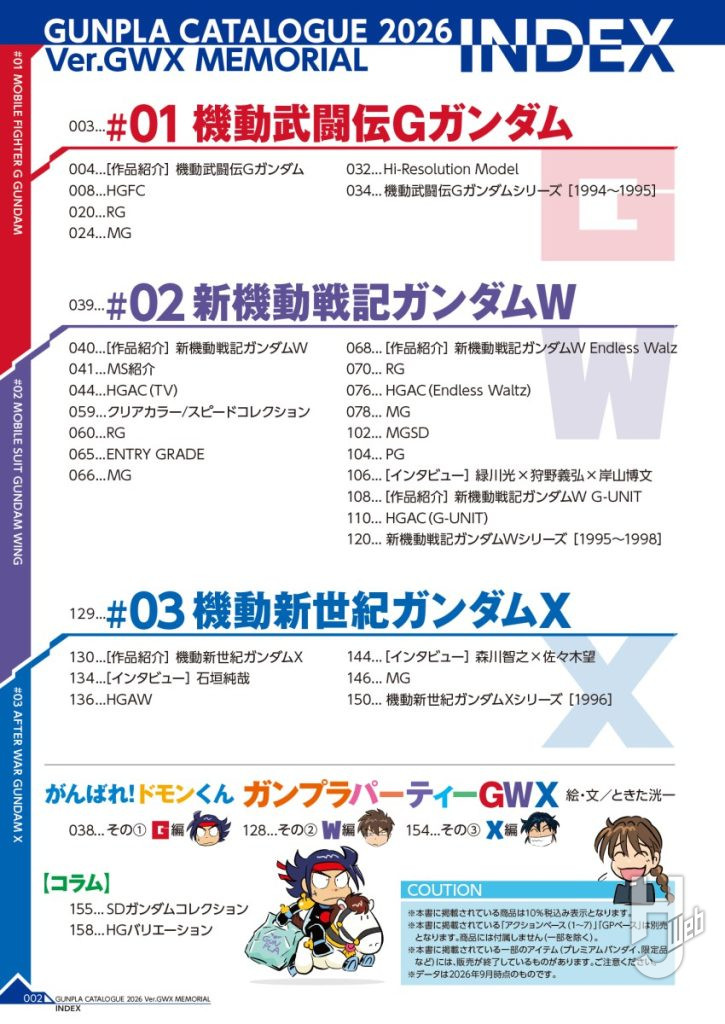 ガンダムカタログGWX目次