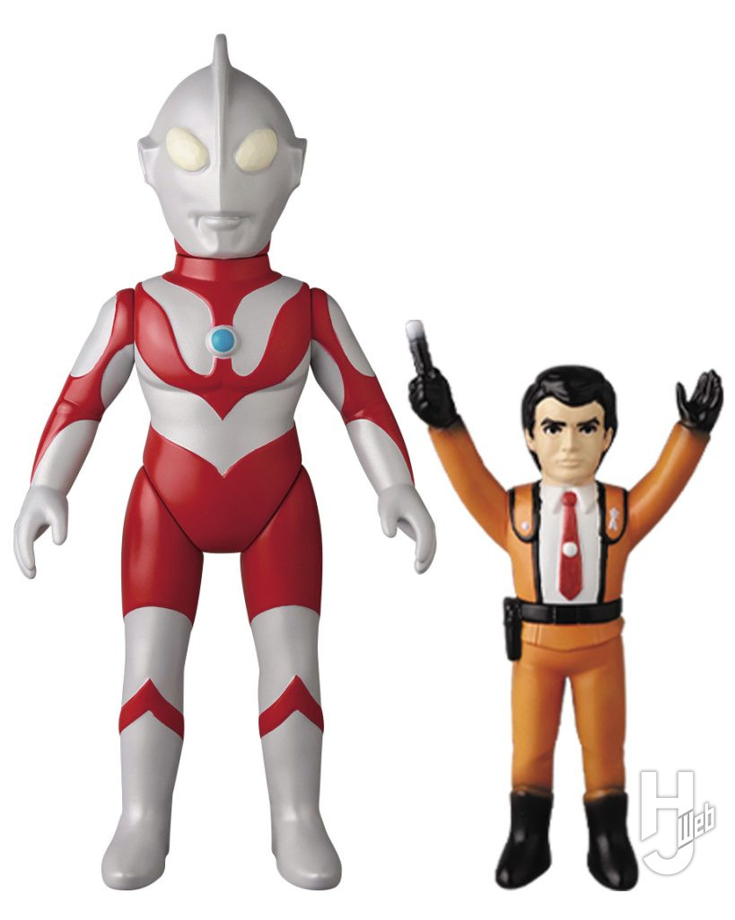 ソフビフィギュアウルトラマンとミニ・ハヤタ隊員の画像