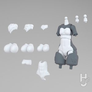 【2027年5月新製品】青島文化教材社「ボディパーツセット 01 [ハイイロオオカミカラー]」