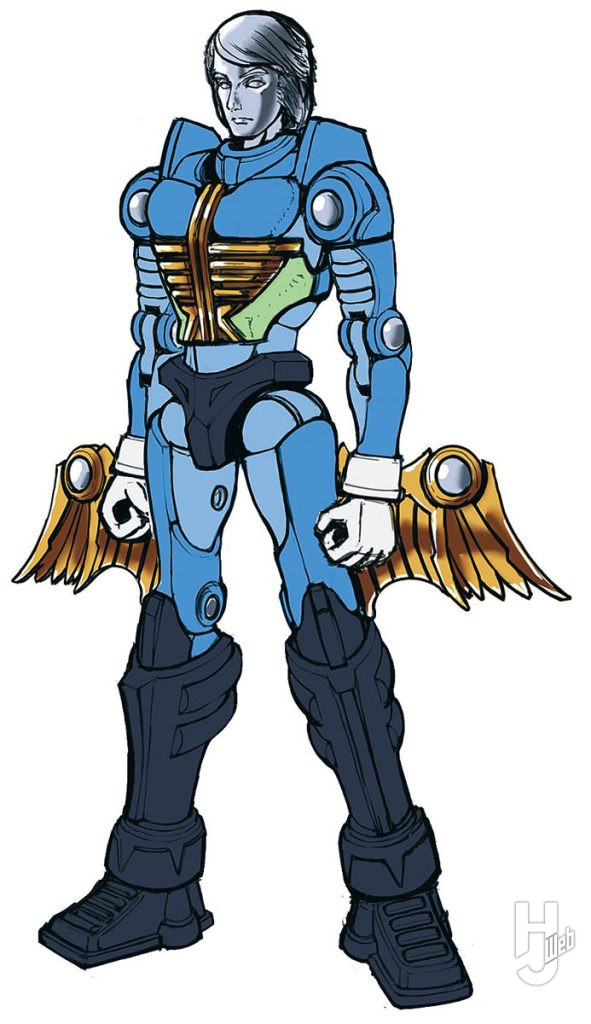 ミクロマン 反重力ジャンパーを装備した状態のデザイン画