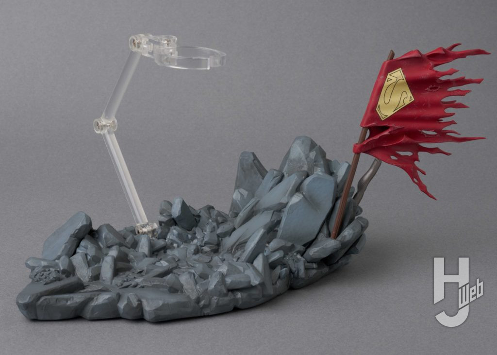 スーパーマンの可動フィギュアのジオラマスタンドの画像