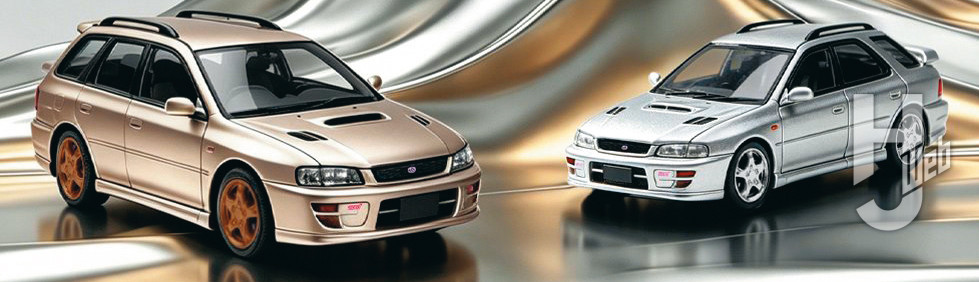 Subaru IMPREZA WRX グレー、シャンパンゴールド