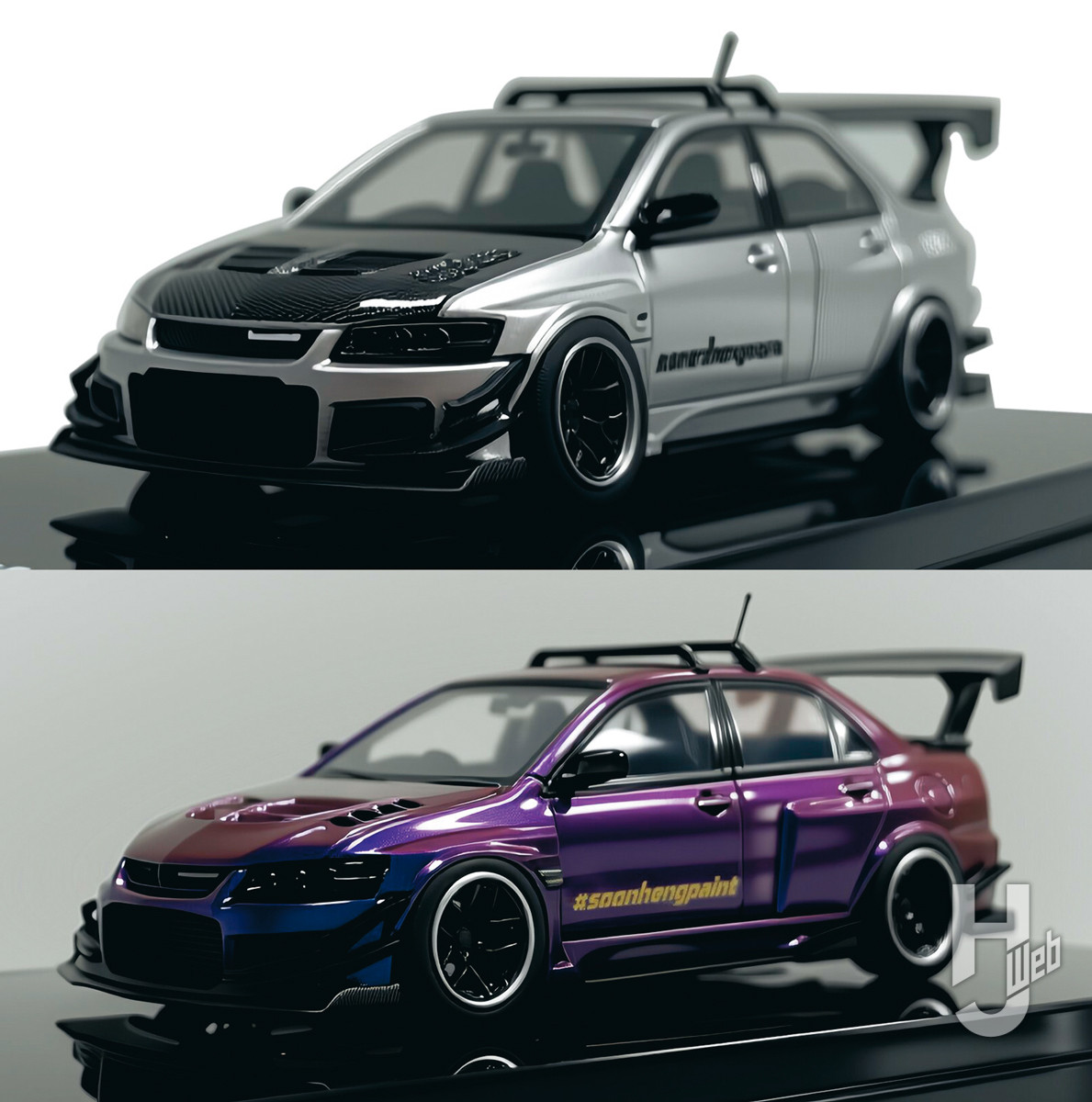 三菱 Lancer Evolution IX シルバー、カメレオン