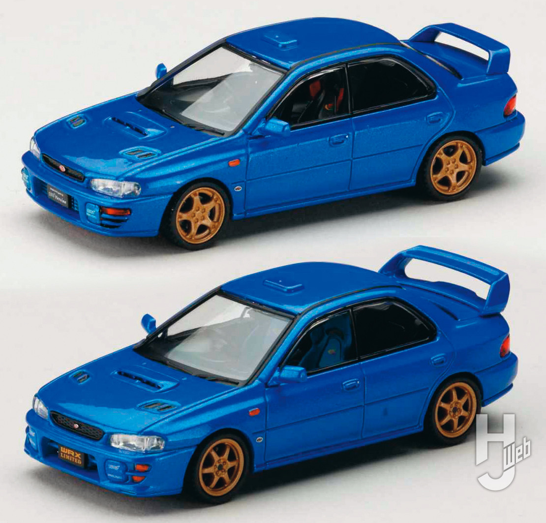 SUBARU IMPREZA WRX Type RA STi ver.IV V-Limited 1998 ソニックブルーマイカ、SUBARU IMPREZA WRX Type RA STi ver.VI Limited 1999 ソニックブルーマイカ