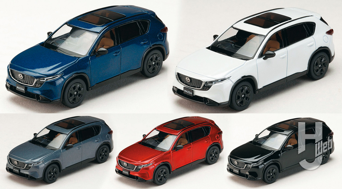 MAZDA CX-5 ネイビーブルーマイカ、ロジウムホワイトプレミアムメタリック、マシーングレープレミアムメタリック、ソウルレッドクリスタルメタリック、ジェットブラックマイカ