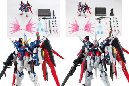 『SEED DESTINY』『SEED FREEDOM』のデスティニーガンダムが「GフレームFA」に一挙ラインナップ！付属武器が高エネルギービームライフル／試製35式改レールガンで異なり、SpecⅡは最終決戦時イメージで赤いフレームを採用