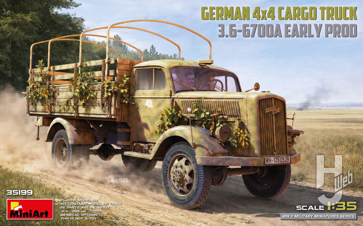 ドイツ製 3トン 4x4 貨物トラック 3.6-6700A 初期型